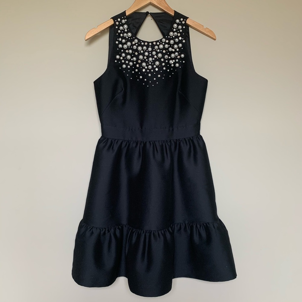 Kate Spade Mikado black pearl dress sz 4